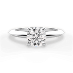 Amanda Round Cut Lab Grown Diamond 18Kt White Gold Engagement Ring