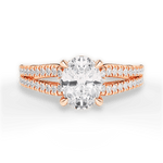 Jessica Oval Cut Lab Grown Diamond 18Kt Rose Gold Engagement Ring
