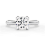 Elaine Round Cut Lab Grown Diamond 14Kt White Gold Engagement Ring