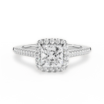 Jeanne Princess Cut Lab Grown Diamond 14Kt White Gold Engagement Ring