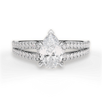 Jessica Pear Cut Lab Grown Diamond 18Kt White Gold Engagement Ring