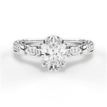 Gabriela Oval Cut Lab Grown Diamond Platinum Engagement Ring