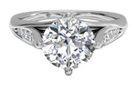 Connie Round Cut Lab Grown Diamond Platinum Engagement Ring