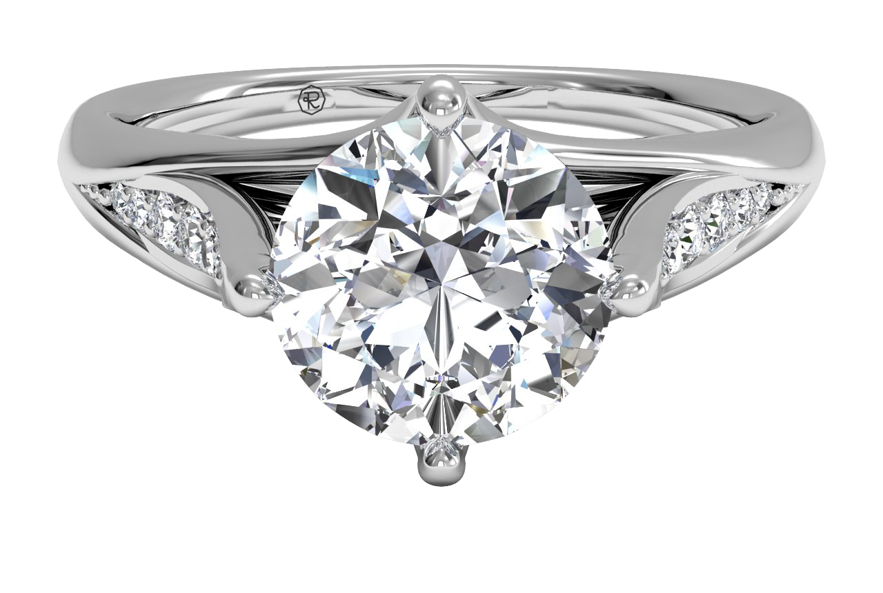 Connie Round Cut Lab Grown Diamond Platinum Engagement Ring