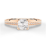 Donna Asscher Cut Lab Grown Diamond 18Kt Rose Gold Engagement Ring