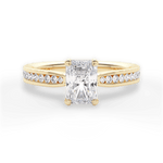 Katelyn Radiant Cut Lab Grown Diamond 18Kt Yellow Gold Engagement Ring