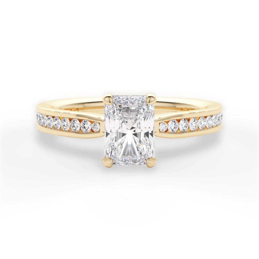 Katelyn Radiant Cut Lab Grown Diamond 18Kt Yellow Gold Engagement Ring