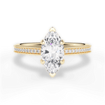 Janet Marquise Cut Lab Grown Diamond 18Kt Yellow Gold Engagement Ring