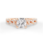 Justine Cushion Cut Lab Grown Diamond 18Kt Rose Gold Engagement Ring