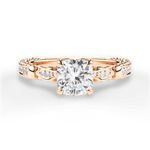 Gabriela Cushion Cut Lab Grown Diamond 18Kt Rose Gold Engagement Ring