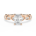 Edith Radiant Cut Lab Grown Diamond 18Kt Rose Gold Engagement Ring