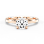 Gemma Round Cut Lab Grown Diamond 18Kt Rose Gold Engagement Ring