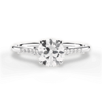 Christina Round Cut Lab Grown Diamond Platinum Engagement Ring