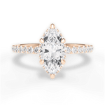 Isabella Marquise Cut Lab Grown Diamond 18Kt Rose Gold Engagement Ring