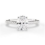 Giselle Oval Cut Lab Grown Diamond 14Kt White Gold Engagement Ring