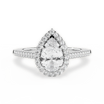 Jeanne Pear Cut Lab Grown Diamond 18Kt White Gold Engagement Ring
