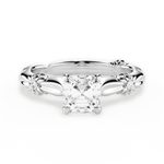 Claire Asscher Cut Lab Grown Diamond 14Kt White Gold Engagement Ring