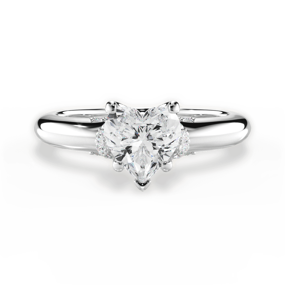 Florence Heart Cut Lab Grown Diamond 14Kt White Gold Engagement Ring