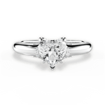 Florence Heart Cut Lab Grown Diamond Platinum Engagement Ring