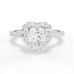 Leah Heart Cut Lab Grown Diamond Platinum Engagement Ring