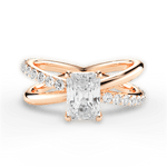 Jennifer Radiant Cut Lab Grown Diamond 18Kt Rose Gold Engagement Ring