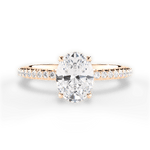 Giselle Oval Cut Lab Grown Diamond 18Kt Rose Gold Engagement Ring