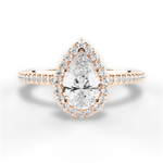 Joanne Pear Cut Lab Grown Diamond 18Kt Rose Gold Engagement Ring