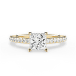 Joan Princess Cut Lab Grown Diamond 18Kt Yellow Gold Engagement Ring