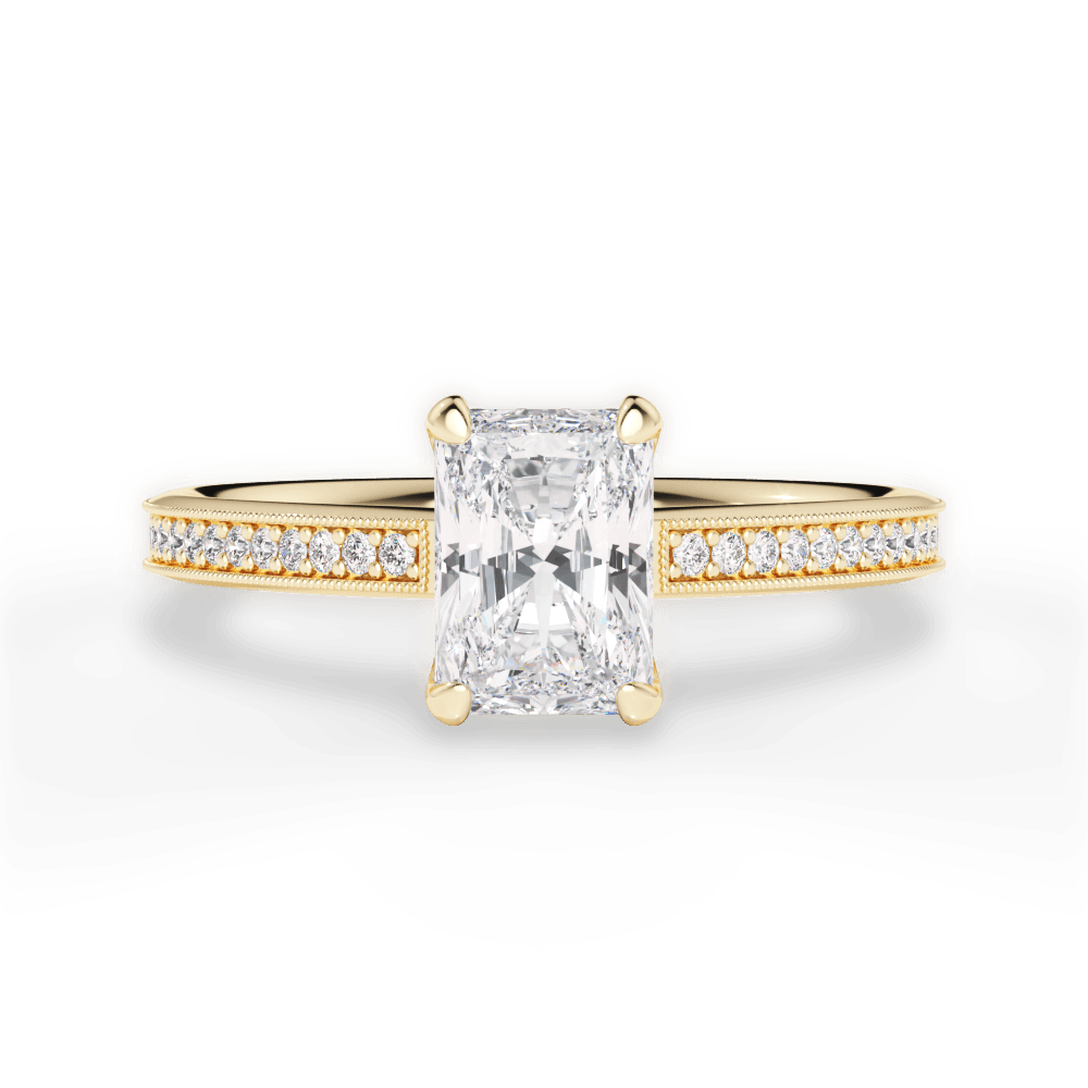 Janet Radiant Cut Lab Grown Diamond 18Kt Yellow Gold Engagement Ring