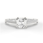 Denise Asscher Cut Lab Grown Diamond 14Kt White Gold Engagement Ring