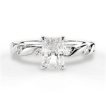 Emma Radiant Cut Lab Grown Diamond Platinum Engagement Ring