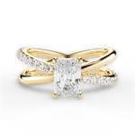 Jennifer Radiant Cut Lab Grown Diamond 18Kt Yellow Gold Engagement Ring