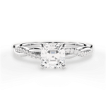 Charlotte Asscher Cut Lab Grown Diamond 18Kt White Gold Engagement Ring