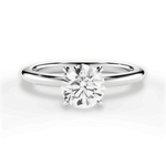 Allison Round Cut Lab Grown Diamond 14Kt White Gold Engagement Ring