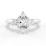 Dorothy Marquise Cut Lab Grown Diamond Platinum Engagement Ring