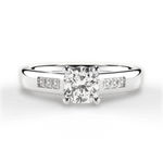 Brittany Cushion Cut Lab Grown Diamond 18Kt White Gold Engagement Ring
