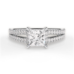 Jessica Princess Cut Lab Grown Diamond Platinum Engagement Ring