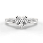 Denise Heart Cut Lab Grown Diamond 14Kt White Gold Engagement Ring