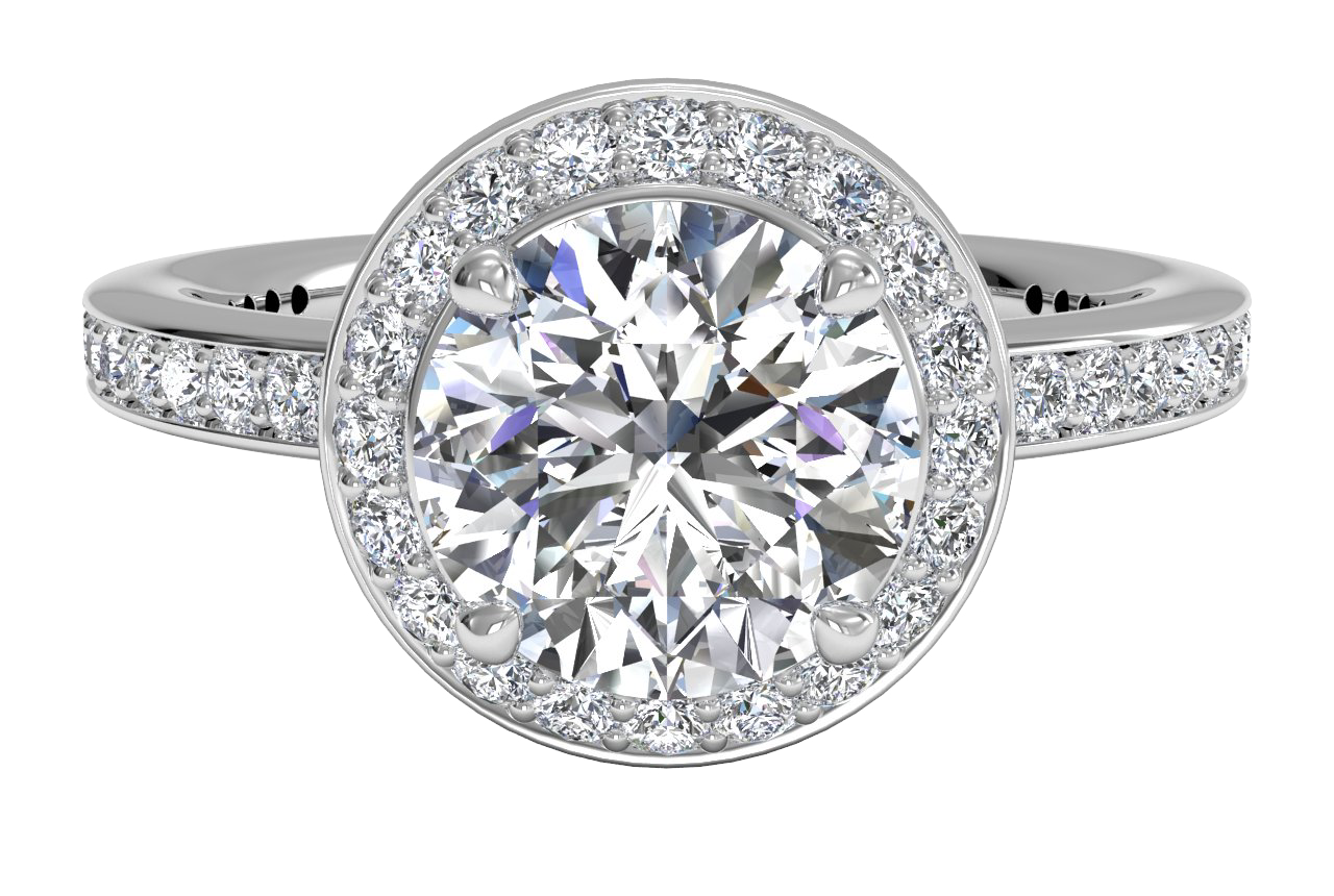 Karen Round Cut Lab Grown Diamond 18Kt White Gold Engagement Ring