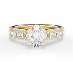 Lynn Oval Cut Lab Grown Diamond 18Kt Yellow Gold Engagement Ring