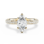 Kira Marquise Cut Lab Grown Diamond 18Kt Yellow Gold Engagement Ring