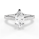 Elizabeth Marquise Cut Lab Grown Diamond Platinum Engagement Ring