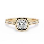Deanna Cushion Cut Lab Grown Diamond 18Kt Yellow Gold Engagement Ring