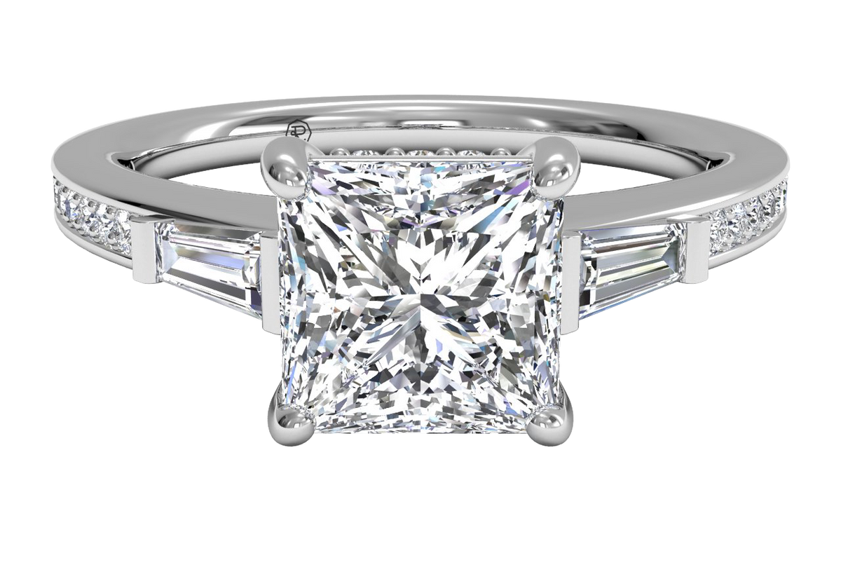 Katie Princess Cut Lab Grown Diamond Platinum Engagement Ring