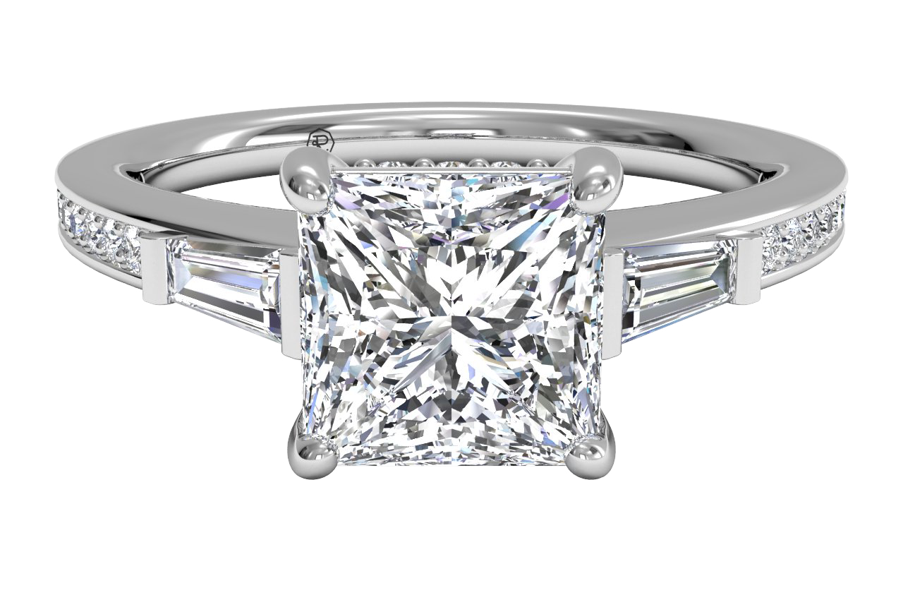 Katie Princess Cut Lab Grown Diamond Platinum Engagement Ring