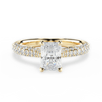Kira Radiant Cut Lab Grown Diamond 18Kt Yellow Gold Engagement Ring