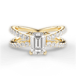 Lauren Emerald Cut Lab Grown Diamond 18Kt Yellow Gold Engagement Ring