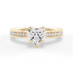 Katelyn Heart Cut Lab Grown Diamond 18Kt Yellow Gold Engagement Ring