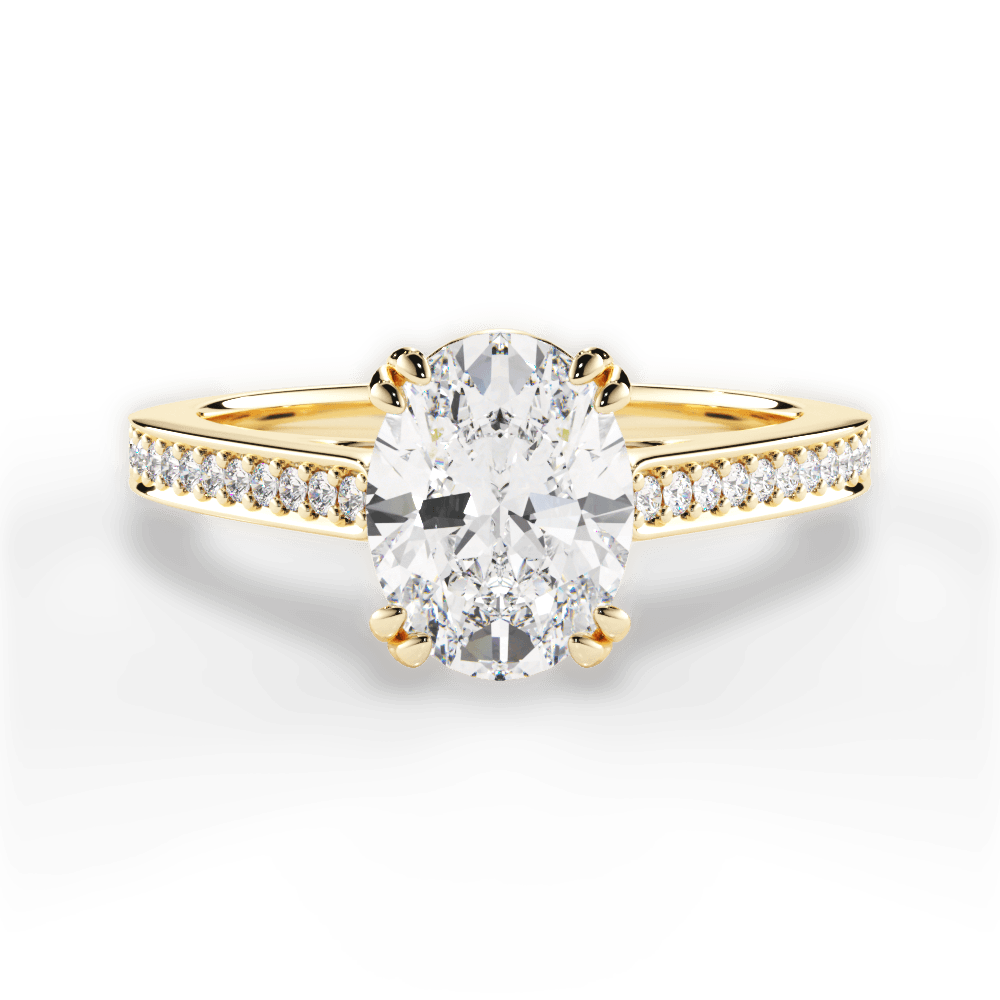 Denise Oval Cut Lab Grown Diamond 18Kt Yellow Gold Engagement Ring