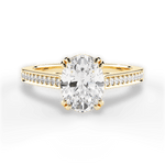 Denise Oval Cut Lab Grown Diamond 18Kt Yellow Gold Engagement Ring